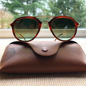 Ray Ban Aviator Sunglasses with Tortoiseshell